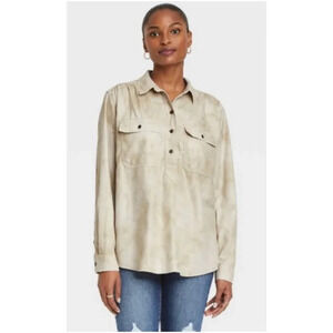 Universal Thread Ladies half button front long sleeve XL